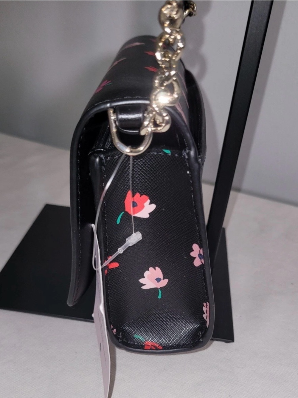 Kate Spade Staci Ditsy Buds Crossbody Bag Built-In Wallet Black Floral WLR00607 - Picture 6 of 16